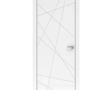 фото дверь межкомнатная глухая бизнес парк line 4, белая, 700*2000мм.