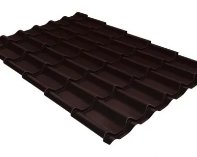 фото Металлочерепица классик 0,45 Safari Twincolor Brown