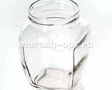 фото Банка стеклянная "Кубик" 0,72л винтовая горловина 1-82 (12)