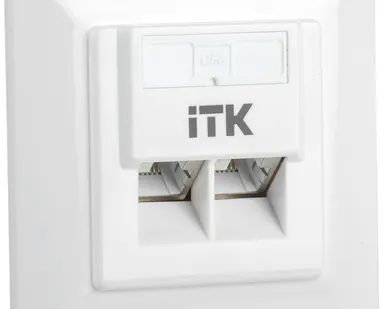 фото Розетка компьютерная 2-м СП RJ45 кат.5E FTP ITK CS2-1C5EF-2-1