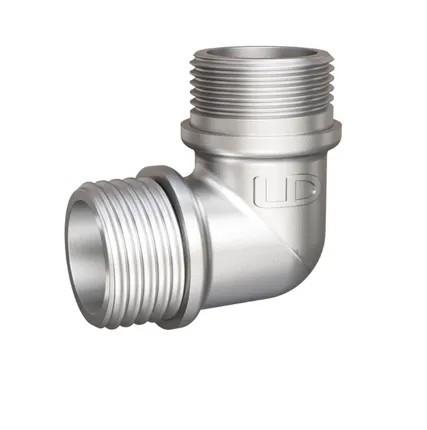 Фото №0 Угол 90 гр LD Pride DN20 (3/4") НР/НР латунь никель