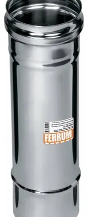 Фото №0 Дымоход 130 (L: 0,25) (430/0,8мм) нержавеющая сталь Феррум