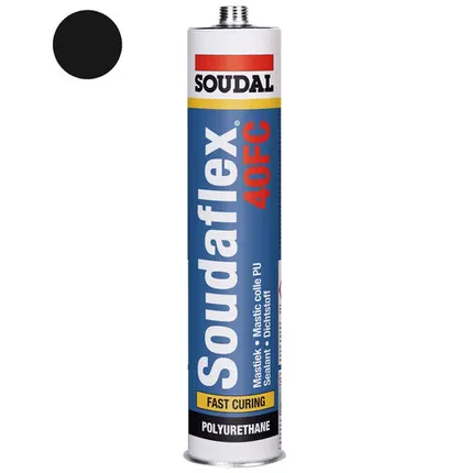 Фото №0 Герметик полиуретановый универсальный Soudal Soudaflex 40 FC черный 300 мл.