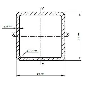 фото Труба профильная 30х30х1.5