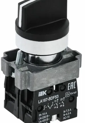 Фото №0 Переключатель LA167-BDF53 3 положения "I-0-II" Коротк...