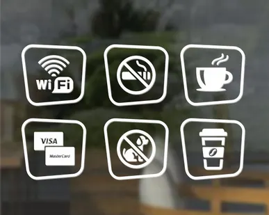 фото Набор наклеек для кафе