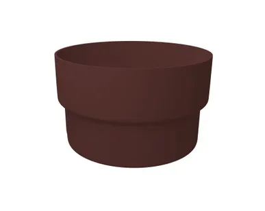 фото Муфта водосточной трубы ПВХ, шоколад Grand Line Standart