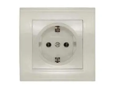 фото Розетка 1-м СП Бриллиант с заземл. сл. кость UNIVersal 7948844