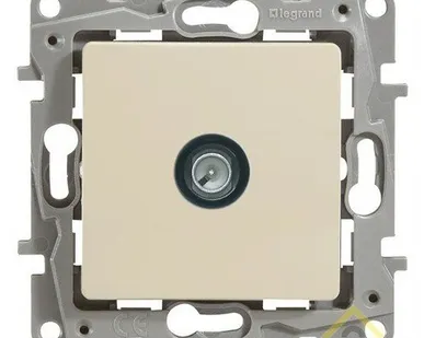 фото Механизм розетки TV оконечн. 5дБ ETIKA Plus сл. кость Legrand 672365