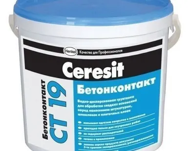 фото Грунтовка бетонконтакт Ceresit CT 19/15 Россия, 15 кг