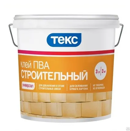 Фото №0 Клей ПВА строительный Текс, 10 кг