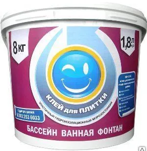 фото ЭЛАСТИЧНЫЙ КЛЕЙ для плитки, ведро 8кг