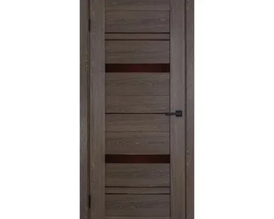 фото дверь межкомнатная со стеклом бизнес парк crystal 10, орех мраморный, 800*2000мм.