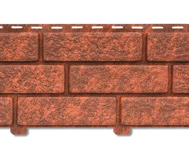 фото Фасадная панель ПОД КИРПИЧ Двойной замок (ЮП) "Стоун-Хаус" Красный 3025*230 мм