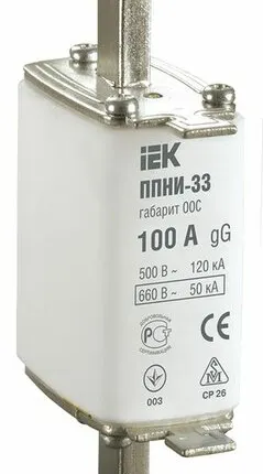 Фото №0 Предохранитель ППНИ-33 100А габ. 00С DPP11-100