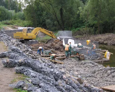 фото Цилиндрические габионы. Размер 3 х 0,65 м.