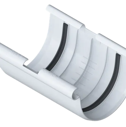 Фото №0 БЕЛЫЙ Муфта жёлоба ПВХ колл. ЭЛИТ 12шт/уп АЛЬТА-ПРОФИЛЬ