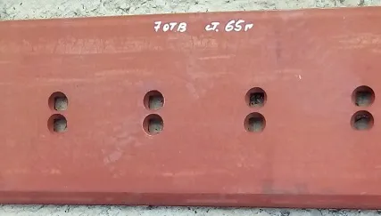 Фото №0 Нож ср. 067.55.11.004-02; 80-52-61 (лист 65Г) нового образца (2х3) на технику ДЗ-98 с 1998 года