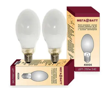 фото Лампа газоразрядная ртутная ДРЛ 250 E40 (20) МЕГАВАТТ 03014