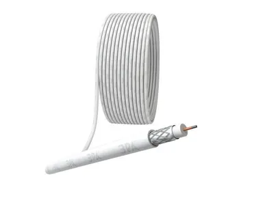 фото Кабель коаксиальный RG-6U CCS/оплетка Al 48проц. PVC Simple 75Ом бел. (м) Эра Б0044596