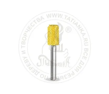 фото 18C14-40 - Цилиндр, Ø хвостовика 3,2мм, Ø фрезы X 6,35мм, L фрезы 12,7мм (fine/желтая)