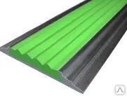 фото Полоса алюминиевая с двумя резиновыми вставками 2м коричневый