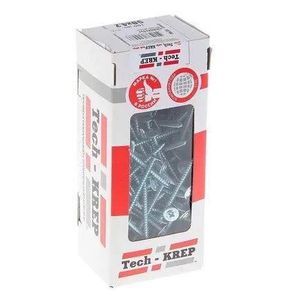 Фото №0 Саморез для тонкого метал. листа со сверлом 4.2х32 (уп.200шт) коробка Tech-Krep 102152