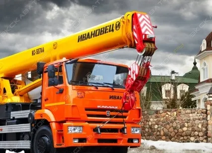 Фото №0 Аренда автокрана (автомобильного крана) Ивановец КС-55744, Северодвинск