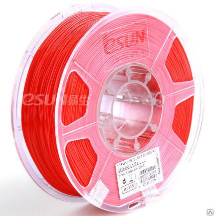 Фото №0 Пластик ABS, 1.75 mm, катушка 1 кг красный