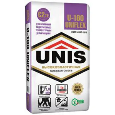 Фото №0 Клей для плитки Юнис Унифлекс U-100 25 кг