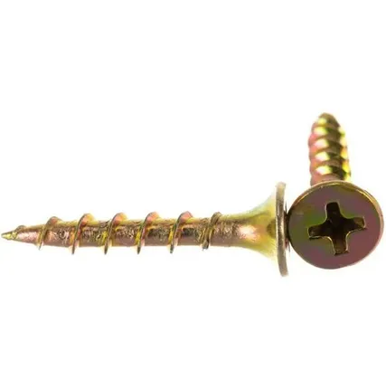 Фото №0 Саморез (шуруп) 3,5*25мм универсальный желтый с потайной головкой, кг