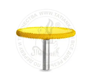 фото 6RS2-40 - колесо, Ø хвостовика 6мм X Ø фрезы 50.8мм (fine/желтая)