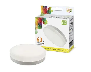 фото Лампа светодиодная LED-GX53-standard 6Вт таблетка 3000К тепл. бел. GX53 540лм 160-260В ASD 4690612005072
