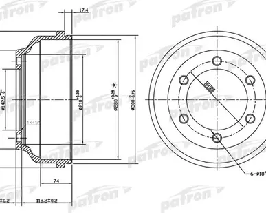 фото PDR1068 Барабан тормозной