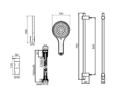 фото Душевой гарнитур Bravat Flow D153CP-1