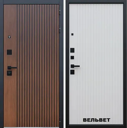 Фото №0 Входная дверь Вельвет дуб кантри-капучино АСД