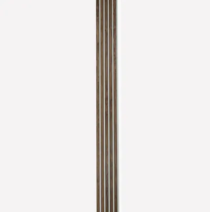 Фото №0 «Половинка» акустической реечной панели – Американский орех, шпон - Белый - 3190 мм - Половинка