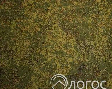 фото Ткань плащевая Темп-1 набив 80%п/э,20%х/б 190г/кв.м 150 см, пиксель зеленый