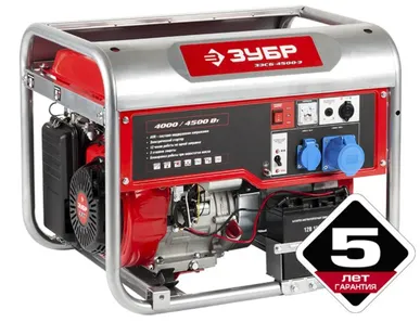 фото Генератор бензиновый Зубр ЗЭСБ-4500-ЭА
