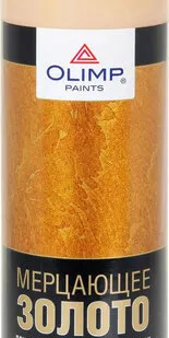 фото Лак OLIMP Лак для декоративной отделки поверхностей OLIMP 0,5 л матовый перламутровый с эффектом металла "Мерцающее золото"