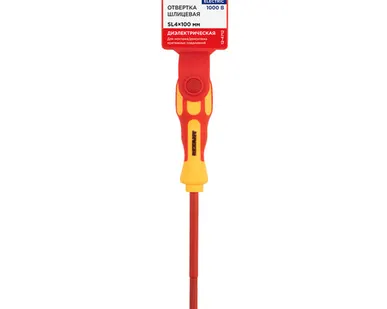 фото Отвёртка диэлектрическая шлицевая SL 4*100мм 12-4712 REXANT