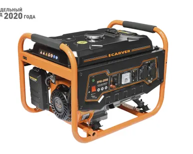 фото Бензиновый электрогенератор Carver PPG-3900, 2.9/3.2 кВт, 220 В, стартер ручной, бак 15 л