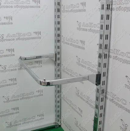 Фото №0 Кронштейн П-образный L=600мм, хром