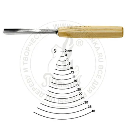 Фото №0 Стамеска прямая полукруглая Pfeil PF-6/22