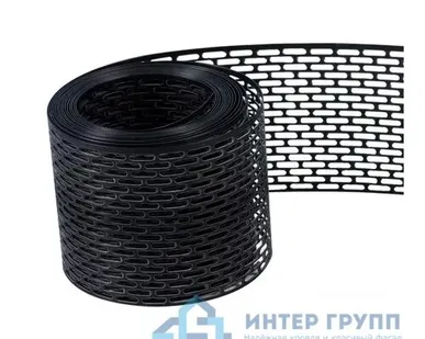 фото ТЕХНОНИКОЛЬ вентиляционная лента ПВХ черная, 5м