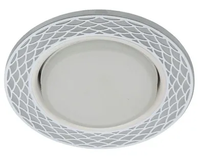 фото Светильник DK LD37 WH/WH декор cо светодиодной подсветкой GX53 бел./бел. ЭРА Б0037384