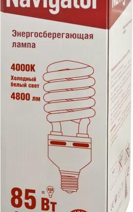 Фото №0 Лампы энергосберегающие эконом 94080 NCL-SH-85-840 Е-40 Navigator
