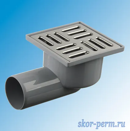Фото №0 Трап горизонтальный 50 металлическая решетка 100х100 ПП