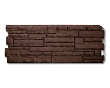 фото Фасадная панель (АП) Камень Скалистый ЭКО Коричневый 1170*450*23 мм (раб.размер 1100*430)