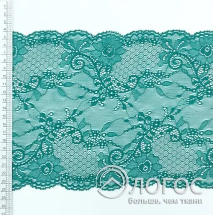 Фото №0 Кружево стрейч IS-308 175мм И, зеленый